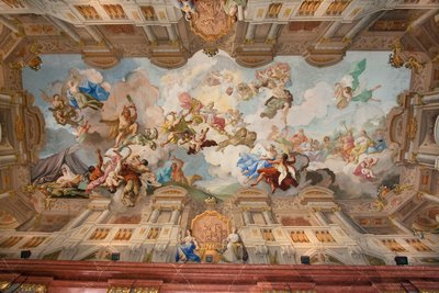 Architectural Painting on the Ceiling Fresco by Gaetano Fant in the Marble Hall in the Stift Melk Benedictine Monastery, Lower Austria, Austria by Unknown